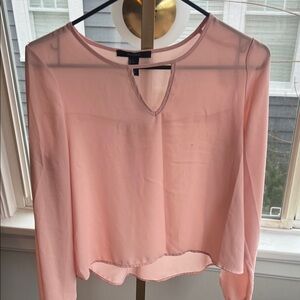 Forever 21 Light Pink Sheer Blouse